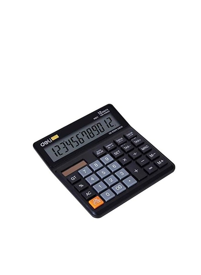 Deli EM01120 LCD Display Screen Calculator, Black - Image 2