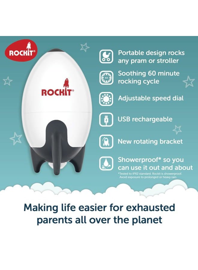 ROCKIT Baby Rocker USB Rechargeable - Hands-Free Portable Rocker Sleep Aid Soother Gently Rocks Stroller or Buggy - Adjustable Speed 60-Min Timer - Fits Pushchairs & Prams Creates Automatic Bouncer - Image 3