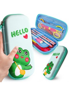 حافظة أقلام Zest 4 Toyz للأطفال، حافظة أقلام، صندوق أدوات مكتبية، سعة تخزين كبيرة، حافظة أقلام EVA ثلاثية الأبعاد للفتيات، منظم أدوات مدرسية - عبوة من قطعة واحدة