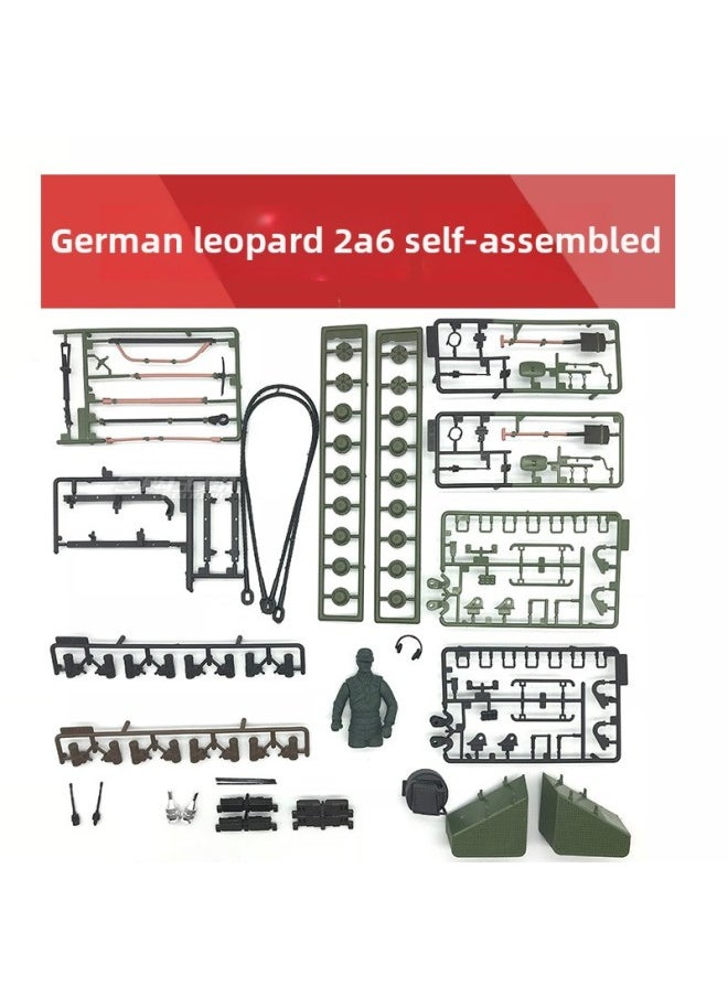 Henglong Tank T90 German Tiger King Debao Self-assembled Decoration Parts Sticker Car Surface Cable Rope UV Sticker Decorative Oil Barrel-Color:3889 German Leopard 2a6-self-assembled (1 Set)  - Image 1