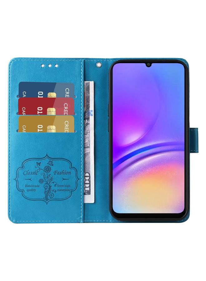 اس-توب جراب لهاتف Samsung Galaxy A06 4G / 5G جراب هاتف جلدي منقوش عليه زهور الفراشة - Image 4