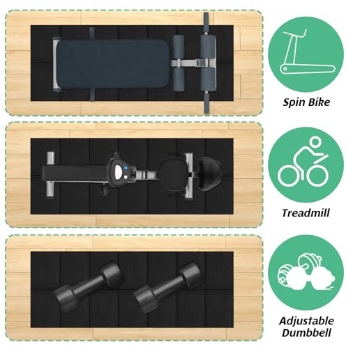 Molain Walking Pad Mat, Foldable Treadmill Mat for Hardwood Floors & Exercise Equipment- 68x24 Inch Non-Slip Gym Floor Protection, Shock Absorption for Carpet & Home Workout - Image 5