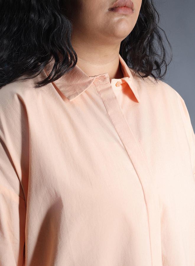 HIGH STAR HIGH STAR Plus Size Classic Spread Collar Oversized Casual Shirt - Image 4