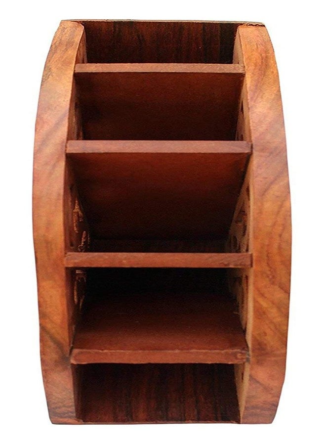 ZYNTIX Handmade Wooden Remote-Control Storage Holder Stand Organizer Rack | Wooden Remote Stand for Office | AC Remote Stand | Setup Box Remote Stand for Home Table (Remote-S) - Image 4