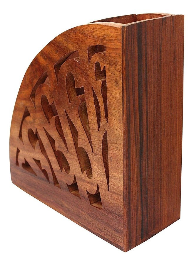 ZYNTIX Handmade Wooden Remote-Control Storage Holder Stand Organizer Rack | Wooden Remote Stand for Office | AC Remote Stand | Setup Box Remote Stand for Home Table (Remote-S) - Image 5