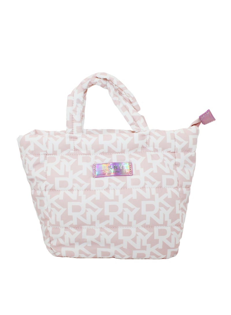 دكني حقيبة مستحضرات التجميل المنتفخة الصغيرة من دي كيه إن واي، حقيبة مكياج للسفر صغيرة، حقيبة تخزين صغيرة خفيفة الوزن لمستحضرات التجميل، حقيبة مكياج صغيرة، حقيبة أدوات الزينة للسفر - Image 1