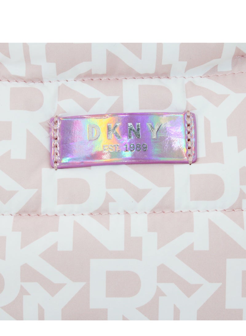 دكني حقيبة مستحضرات التجميل المنتفخة الصغيرة من دي كيه إن واي، حقيبة مكياج للسفر صغيرة، حقيبة تخزين صغيرة خفيفة الوزن لمستحضرات التجميل، حقيبة مكياج صغيرة، حقيبة أدوات الزينة للسفر - Image 2