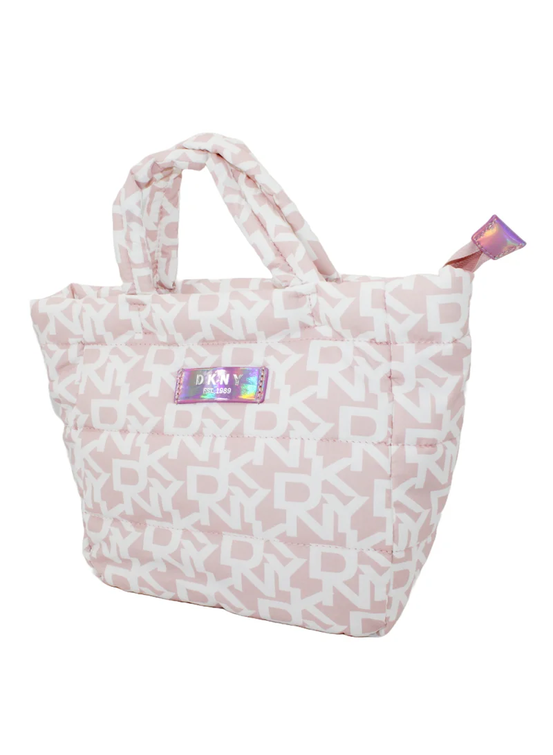 DKNY DKNY Signature Puffer Mini Tote Cosmetic Bag, Travel Make up Bag Small, Small Lightweight Cosmetic Bag Storage Bag, Small Makeup Bag, Travel Toiletry Bag