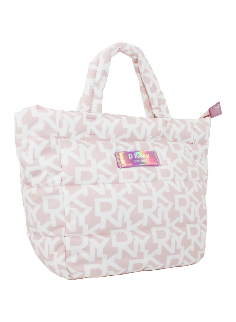 DKNY DKNY Signature Puffer Mini Tote Cosmetic Bag, Travel Make up Bag Small, Small Lightweight Cosmetic Bag Storage Bag, Small Makeup Bag, Travel Toiletry Bag