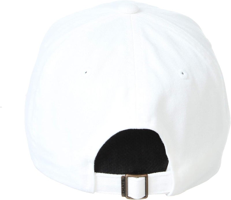 ZHATS NCAA Mens Adjustable Scholarship Hat White - Image 2