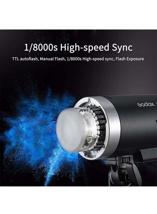 Godox Godox AD300Pro Outdoor Flash Strobe, 300W 2.4G TTL 1/8000 HSS Flash, 0.01-1.5s Recycle Time, 320 Full Power Pop, 12W Modeling Lamp Portable Monolight Strobe  - Image 4
