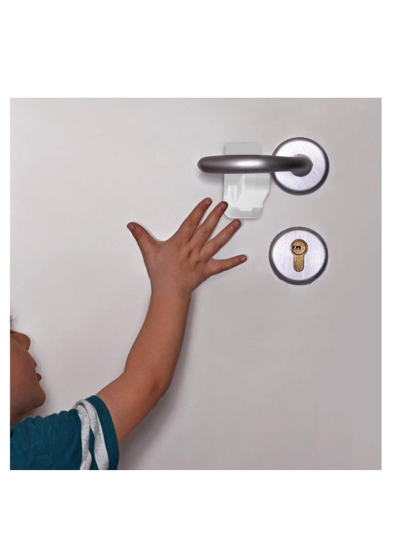 Child Safety Locks 4 Pack for Doors and Windows Easy Installation for Kids and Pets No Tools Needed White