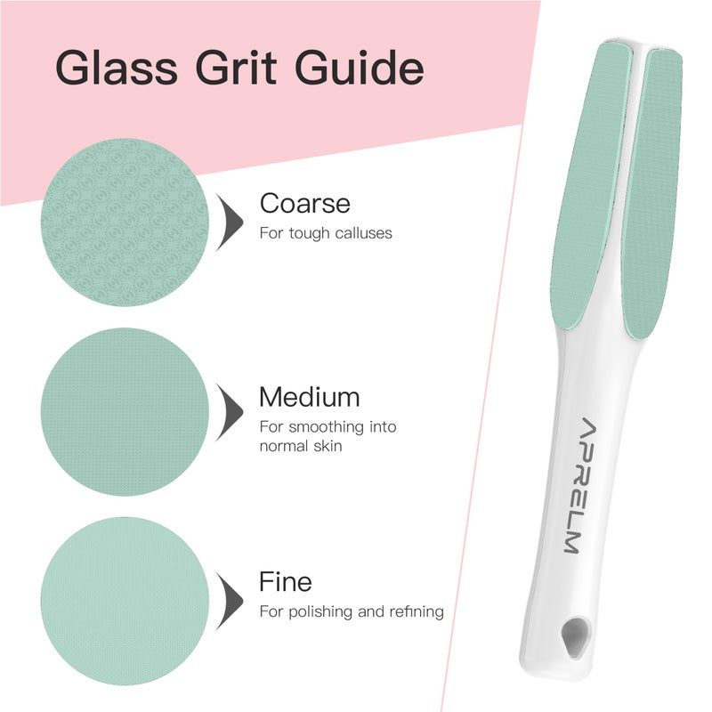 APRELM 3-Sided Nano Glass Foot File, 3-in-1 Coarse/Medium/Fine Foot Callus Remover, Professional Callus Remover for Feet Hard Skin Smooth Polishing (Turquoise) - Image 3