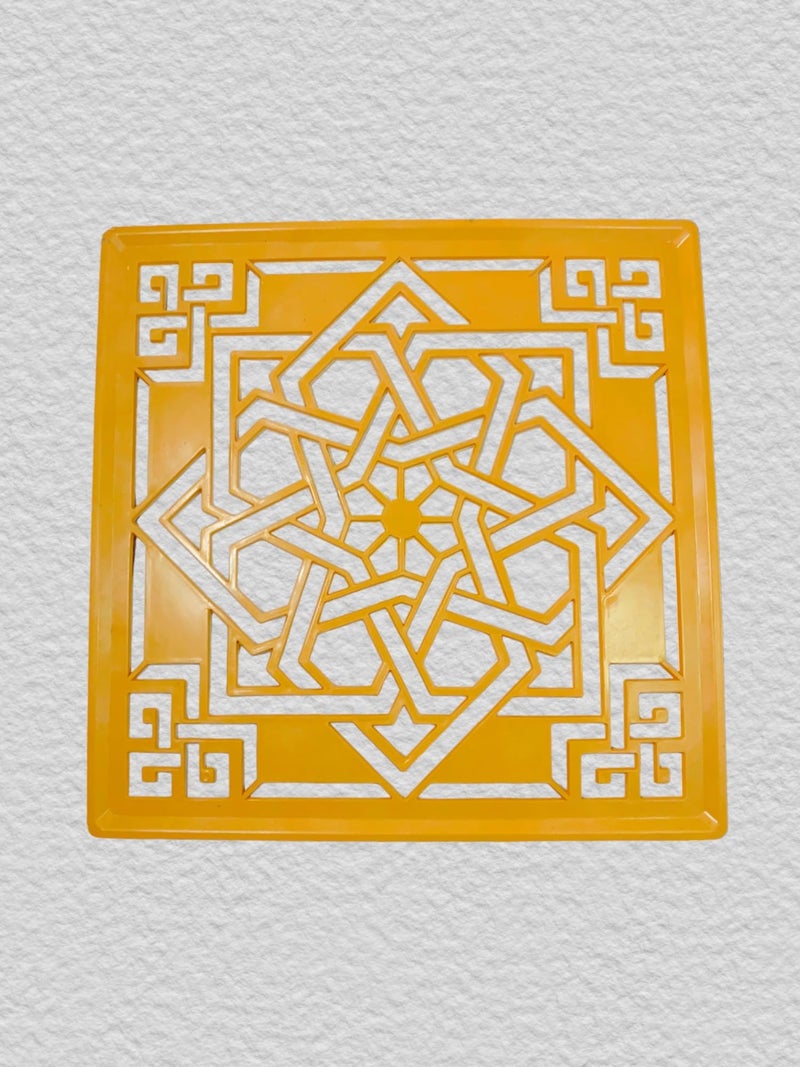 SESONBY (Set of 6) Big Size 8" Square Big Jali Rangoli Making Stencil Rangoli Stancils Tools Diwali Rangoli Rangoli Tools Pre Drawn Design Design May Vary - Image 3