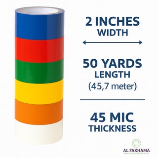 AL FAKHAMA 6 Color Packing Tape Set – 2 Inch x 50 Yards – Heavy-Duty Colored Tapes for Packing, Shipping, Labeling, Organizing & Crafts - view 4