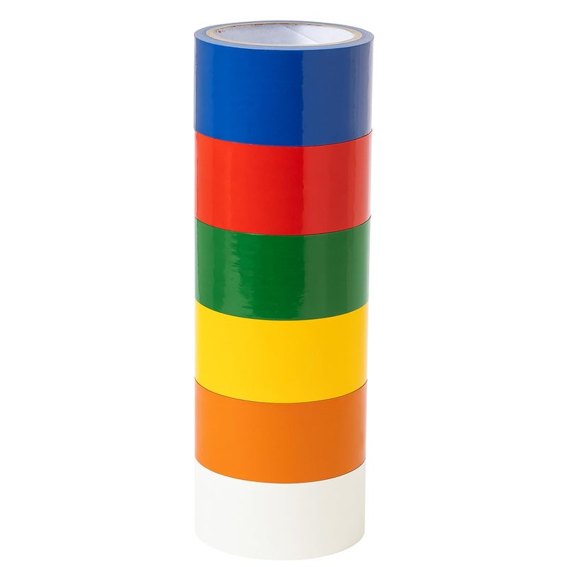 AL FAKHAMA 6 Color Packing Tape Set – 2 Inch x 50 Yards – Heavy-Duty Colored Tapes for Packing, Shipping, Labeling, Organizing & Crafts - Image 1