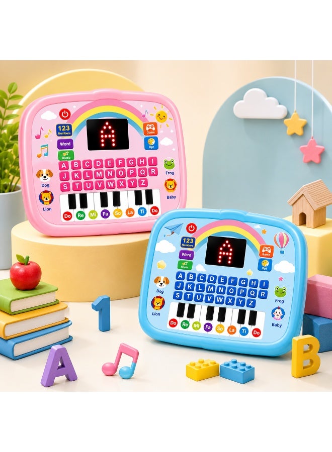 CHEEMAISTIC Kids Educational Learning Tablet Toy for Boys & Girls, Interactive Alphabet & Number Learning Tablet with Piano Keyboard, Music, Spelling, Reading, Animal Recognition, LED Screen Educational Toy - Image 1