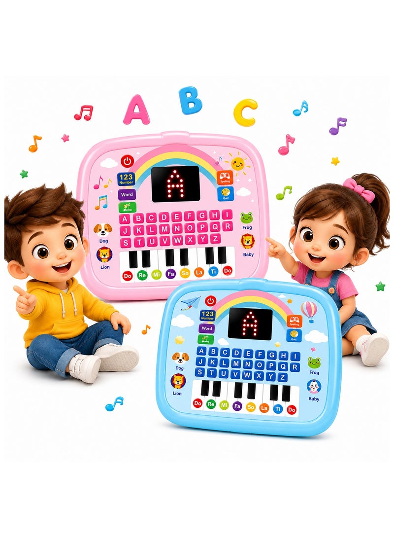 CHEEMAISTIC Kids Learning Tablet for Toddlers with LED Screen | Interactive Educational Toy Teaching Alphabet, Numbers, Words, Music & Math | Early Development Montessori Electronic Pad for Boys & Girls Age 3-6 | Smart Learning Tablet Gift for Kids - Image 1