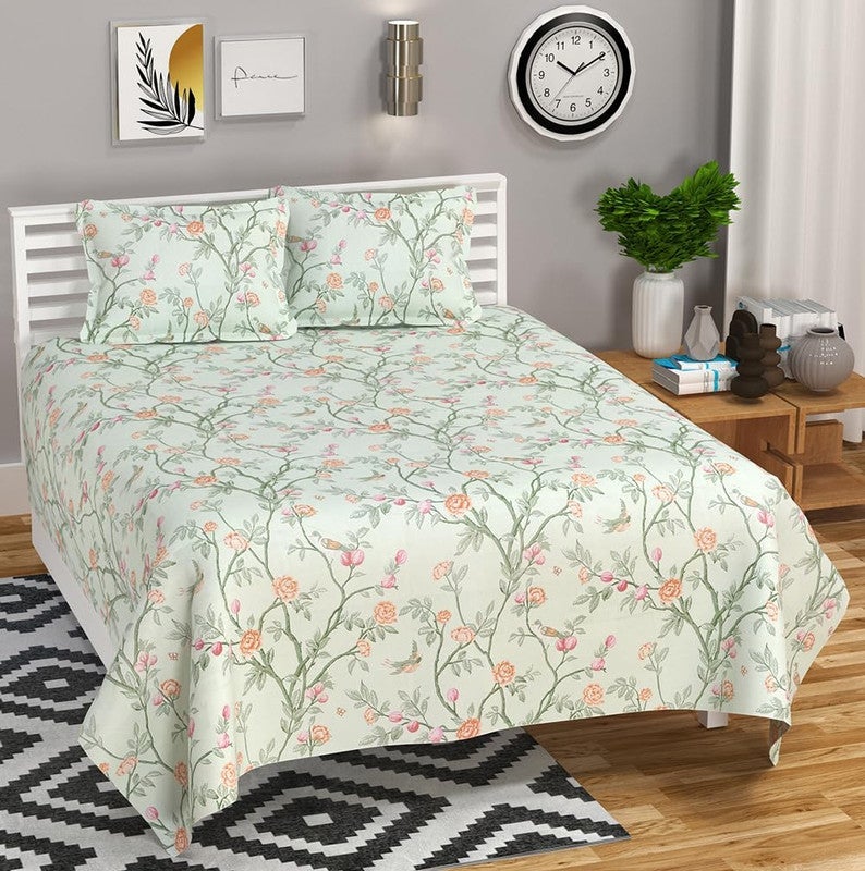 BSB أوراق سرير كينج قطن جليدي فاخرة مع 2 غطاء وسادة كينج من كينغستون | أوراق ناعمة فاخرة (مجموعة 3 قطع، 275 × 275 سم ورقة مسطحة، 50 × 75 سم أغطية وسائد، أخضر فاتح) - Image 5