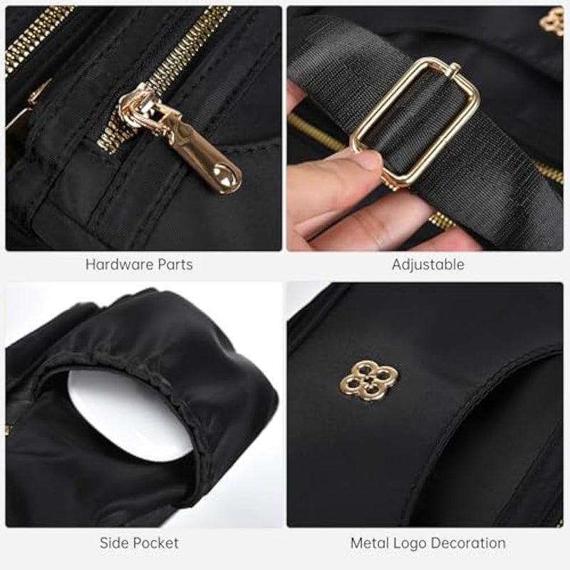 Crossbody Bag for Women Nylon Waterproof Shoulder Purse Messenger Bag Lightweight Travel Bag with Multiple Pockets - Image 4