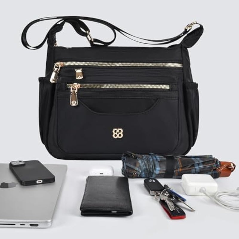 Crossbody Bag for Women Nylon Waterproof Shoulder Purse Messenger Bag Lightweight Travel Bag with Multiple Pockets - Image 5