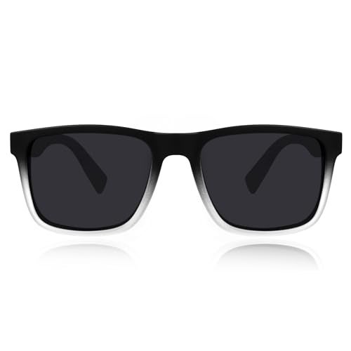Dervin UV Protected Polarized Square Sunglasses for Men and Women (Black-White) - Image 2
