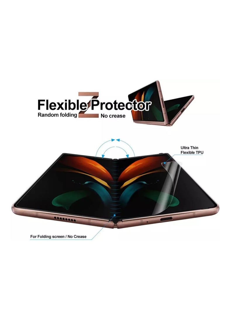 DUSALA 2 Pack 360 Full Coverage Flexible 3D Polymer Nano 9H Film HD Clear PET TPU Screen Protector Front and Back Protector Film for Samsung Galaxy Z Fold 4 5G - Image 3