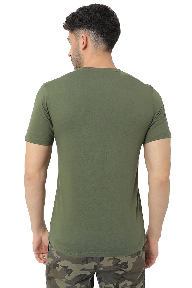 ADRO Men's V Neck Combo Plain Cotton T-Shirts_VCM3-PLN-OL-SB-MU-M - Image 3