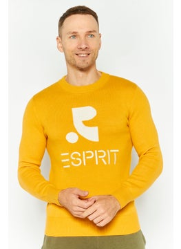 Esprit x Rest and Recreation Men Crew Neck Long Sleeves Knitted Sweater, Yellow  - Image 1