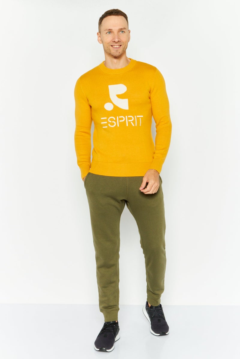 Esprit x Rest and Recreation Men Crew Neck Long Sleeves Knitted Sweater, Yellow - Image 2