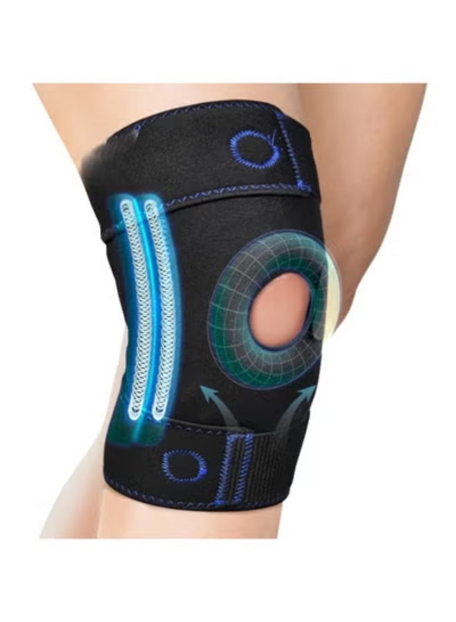 Knee Brace Support for Men & Women – Breathable Knee Support with Removable Side Stabilizers & Patella Silicone Pad for Joint Stability - Image 1