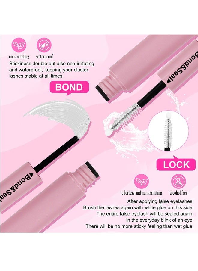 240 clusters of large-capacity eyelashes, eyelash clusters, including 4 lengths, free glue + tweezers, oil-proof, waterproof and sweat-proof! Create your own eye makeup as you like. Makes eyes look bigger! Confident DIY - Image 4