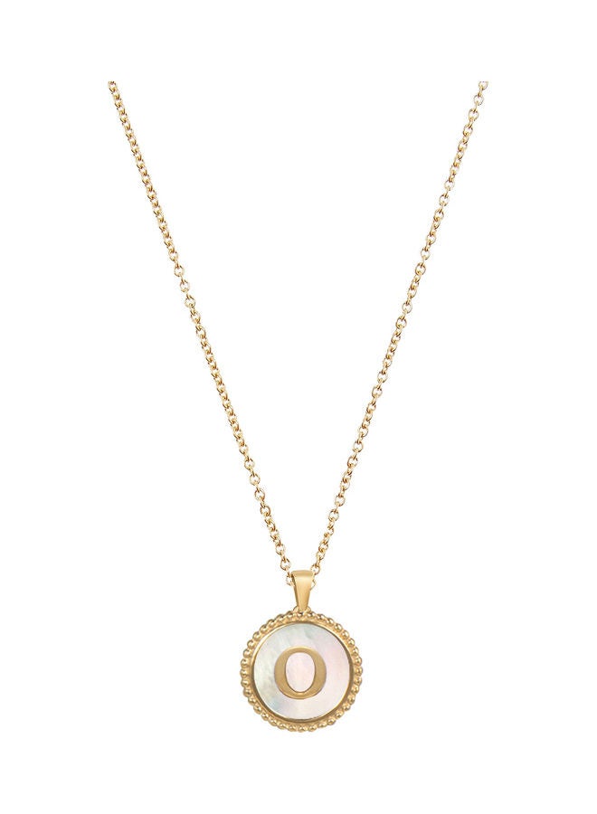 AIWANTO Necklace With Letter Pendant O - Image 1