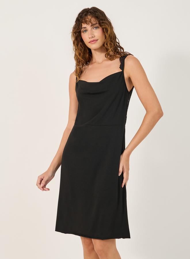 Styli Styli Lace Strappy Knee-Length Slip Dress  - Image 2