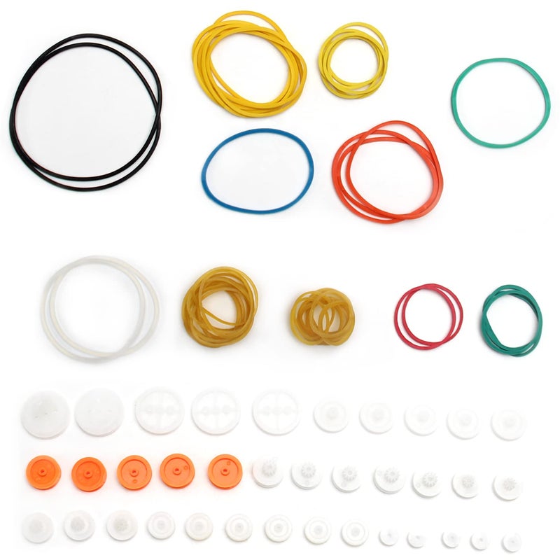 Fielect 84 Type Plastic Gears Set Plastic Belt Pulley Gears Combination for DC Motor DIY Model Toys - Image 3