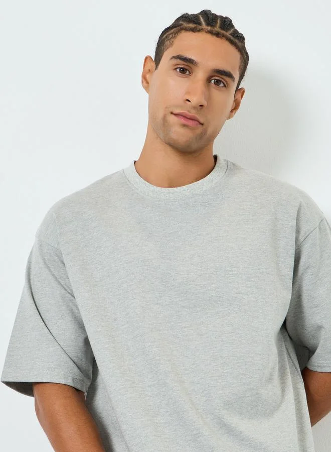 ستايلي Men Oversized Crew Neck Terry T-Shirt