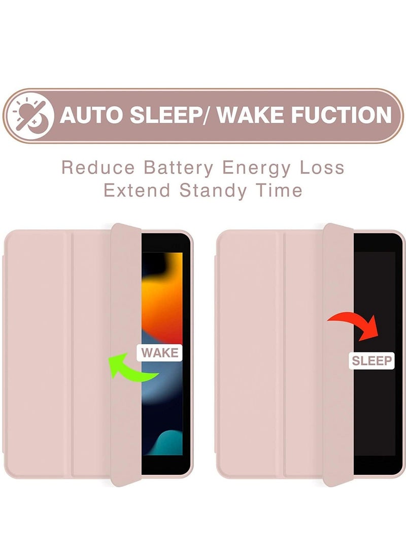 راكسوم حافظة iPad 10.2 - متوافقة مع أجهزة iPad من الجيل التاسع والثامن والسابع - غطاء مع خاصية الاستيقاظ والسكون التلقائي وحامل قلم رصاص (وردي) - Image 2