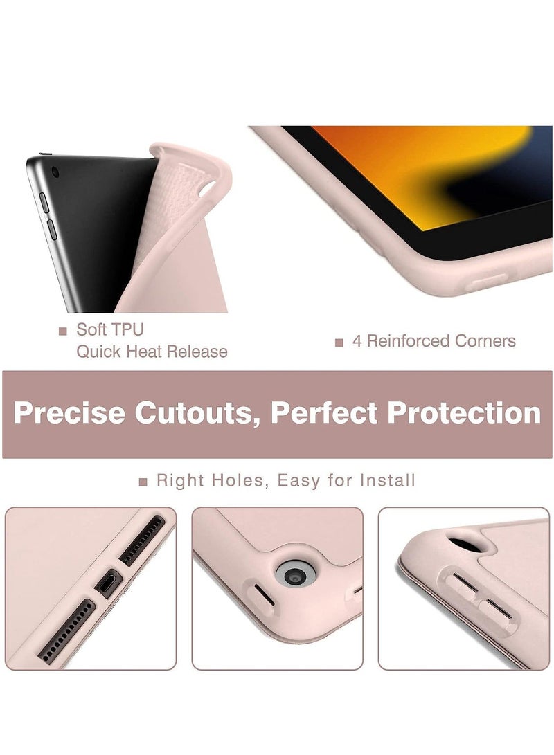 راكسوم حافظة iPad 10.2 - متوافقة مع أجهزة iPad من الجيل التاسع والثامن والسابع - غطاء مع خاصية الاستيقاظ والسكون التلقائي وحامل قلم رصاص (وردي) - Image 5