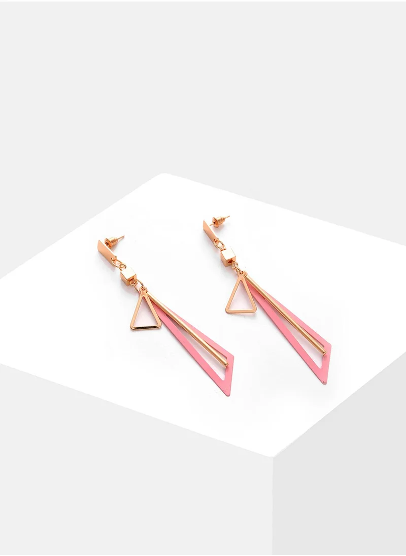 سوهي Pink Contemporary Ear Cuff Earrings