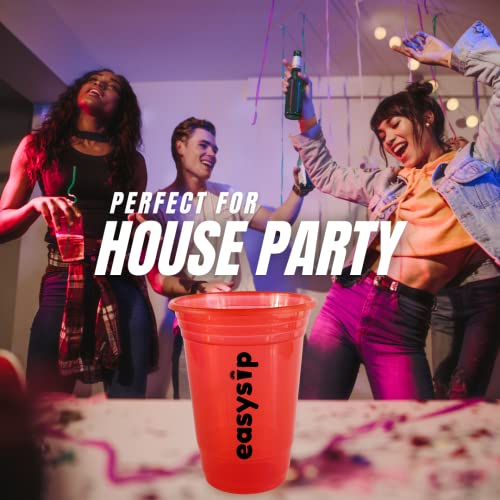 Easy Sip Reusable Party Glasses | Drinking Glass | BPA-Free | Leak Proof House Party Dispenser | Colourful Juice Tumbler Assorted Cups | Pack of 12 (400 ML - Multicolour) - Image 5