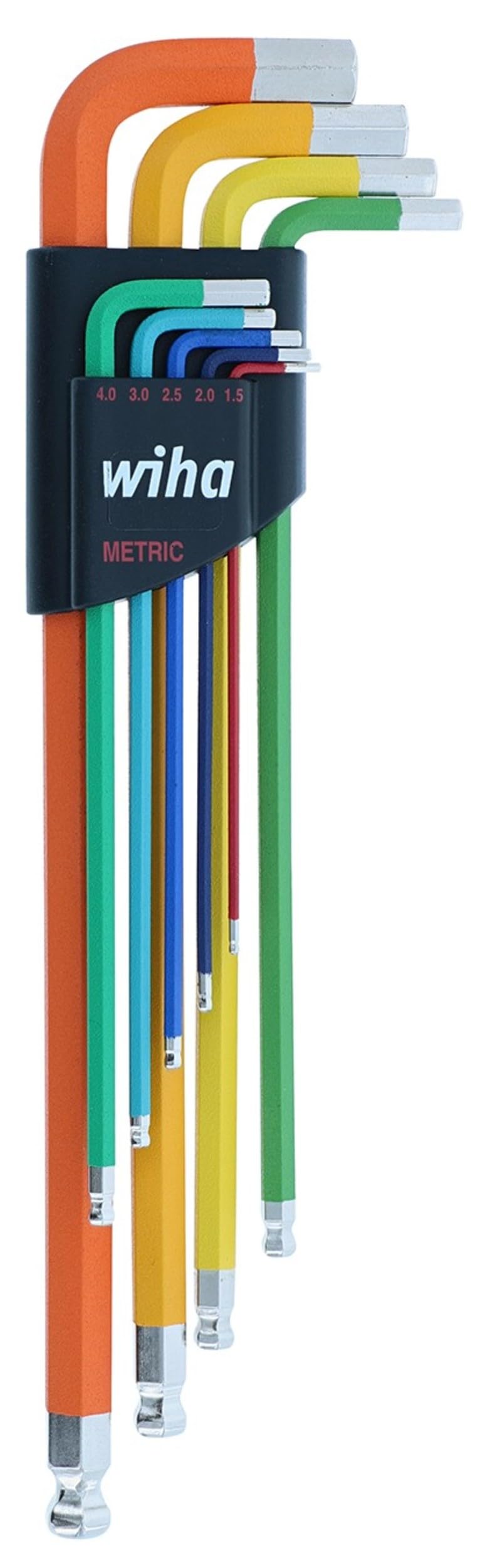 Wiha 9 Piece Ball End Color Coded Hex L-Key Set - Metric - Image 1