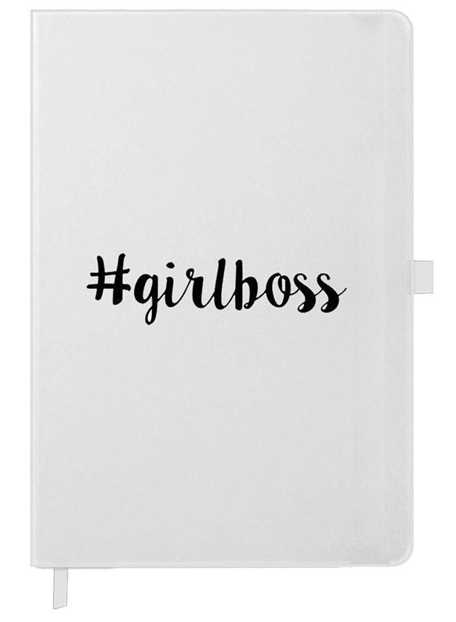 Theodor Designer A5 Thick White Hardcover Notebook Girl Boss 2 - Image 1