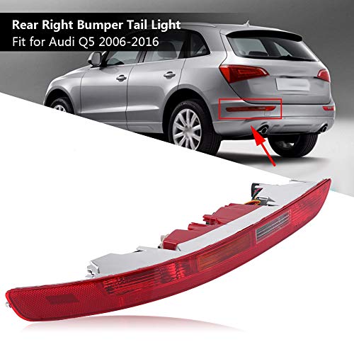 Ymiko Left Tail Light for Q5 2006-2016 Rear Left Side Tail Light Lower Bumper Red Reverse Stop Fog Lamp - Image 3