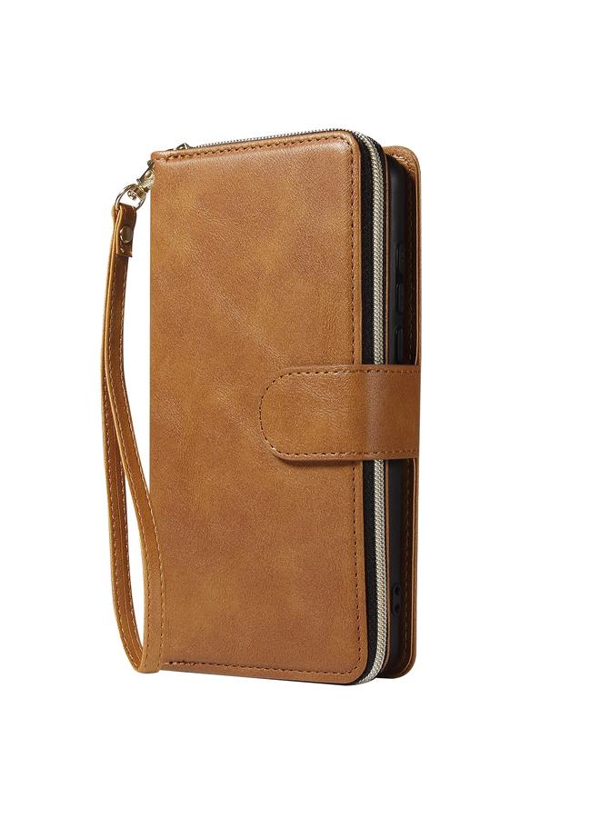 Zaboon Case For Huawei P40 Zipper Wallet Bag Horizontal Flip PU Leather Case with Holder & 9 Card Slots & Wallet & Lanyard & Photo Frame - Image 3