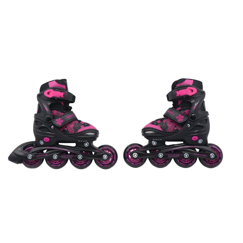 Roces JOKEY Inline Skates for Kids – Black/Pink EU 34–37 | Adjustable Roller Skates with Anatomical Padding, ABEC 3 Bearings & 70mm 82A Wheels (400846/00002-34) - Image 2