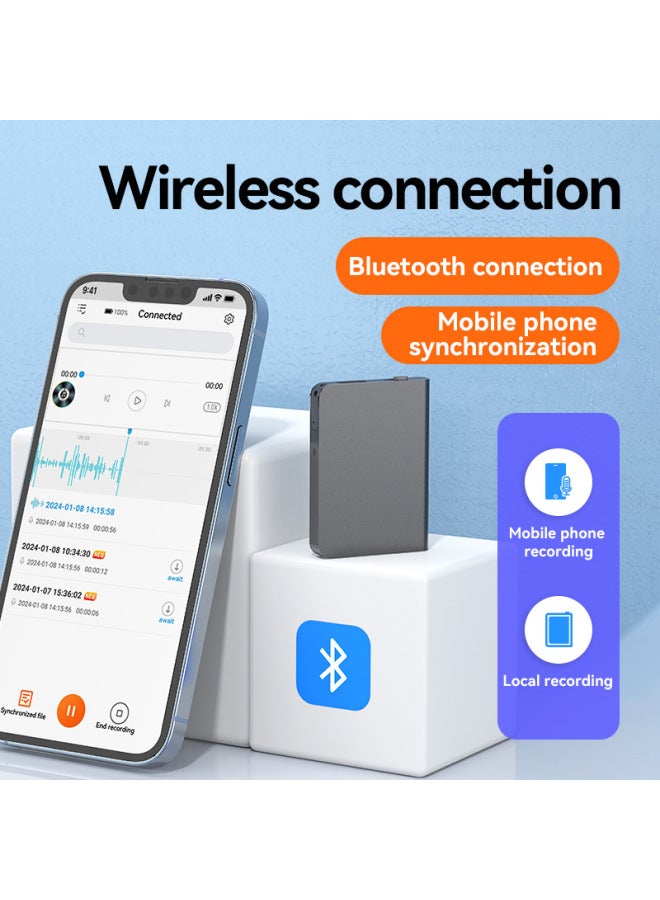 Q61A Bluetooth With ChatGPT Recording Listening Ai Intelligent HD Noise Reduction Encrypted Recording Artifact-Color:English Q61 (voice Control Recording)-Capacity:4GB - Image 3