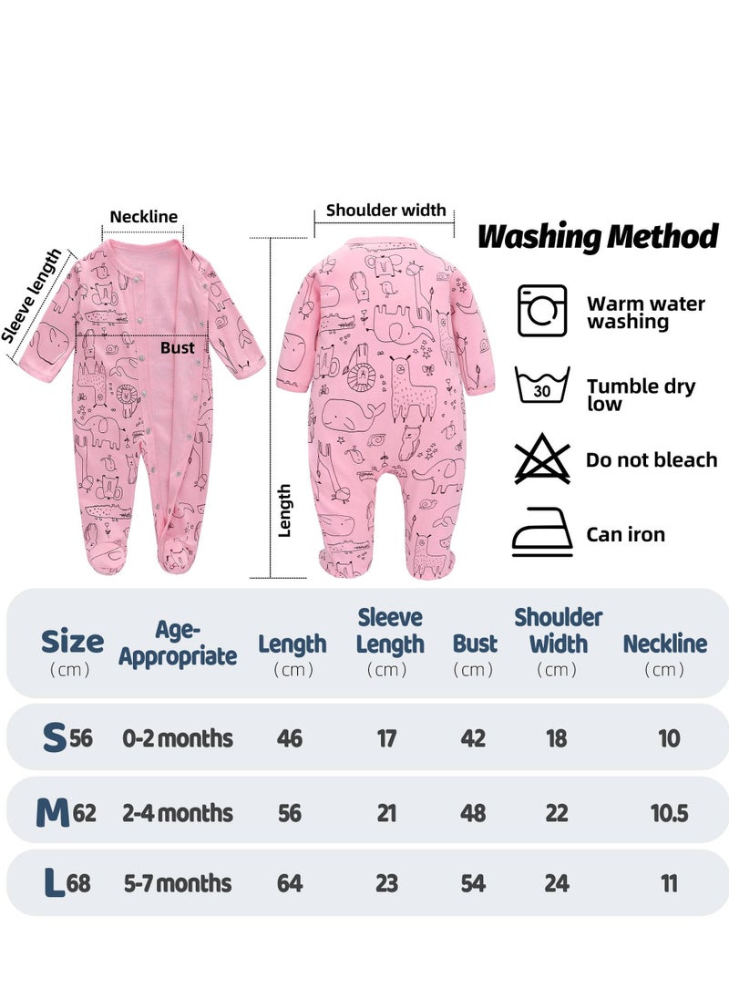 Miracle Baby - Newborn Baby Rompers 100% Cotton Baby onesies Kids pajamas Toddler Boys And Girls Clothing Soft 3 PCS Set Baby Clothes - Image 1