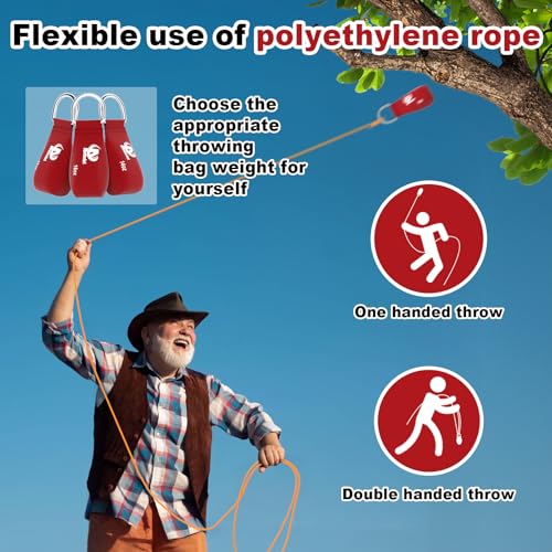 Aystkniet Arborist Throw Line Kit with Slick Rope & 16oz Throw Weight & Reflective Storage Bag, Polyester Throw Line and Reinforced Arborist Throw Ball Kit for High Limbs Trimming Cutting - Image 5