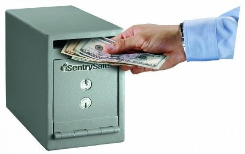 SentrySafe Depository Safe with Dual Key Lock, Steel Drop Slot Safe for Offices and Businesses, Stores Cash, Money, 0.23 Cubic Feet, 8.5 x 6 x 12.3 Inches, UC-025K - Image 5