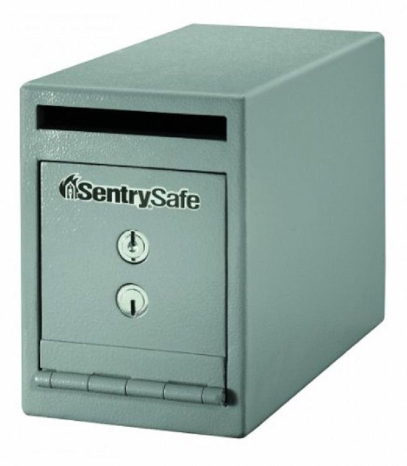SentrySafe Depository Safe with Dual Key Lock, Steel Drop Slot Safe for Offices and Businesses, Stores Cash, Money, 0.23 Cubic Feet, 8.5 x 6 x 12.3 Inches, UC-025K - Image 1